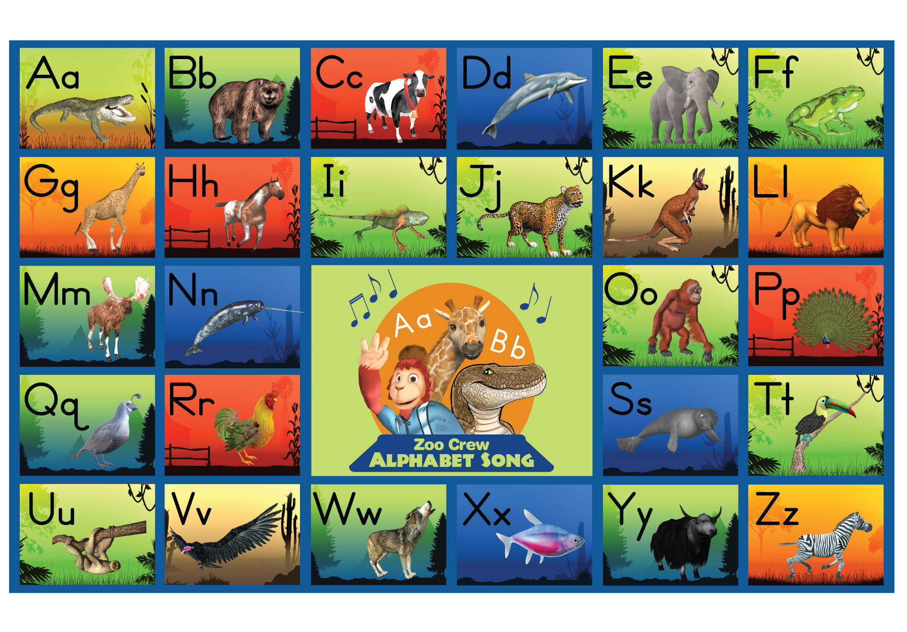 classroom alphabet animals rug augmented reality