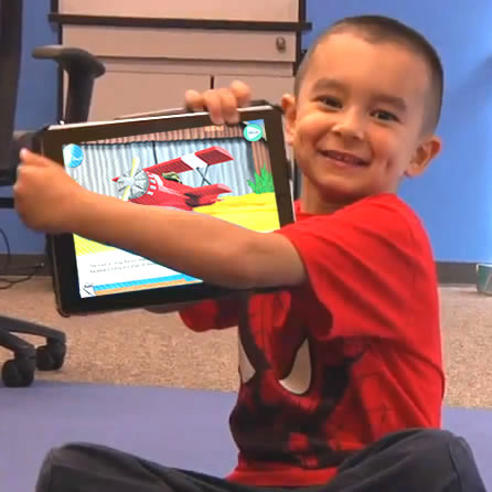 storybooks alive kid with tablet