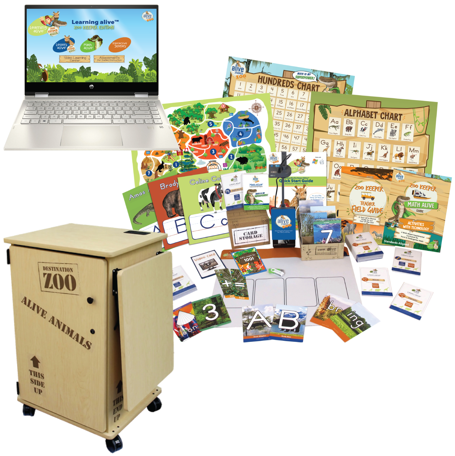 Learning alive™ Zoo Keeper 8.0 Laptop Bundle with Cart