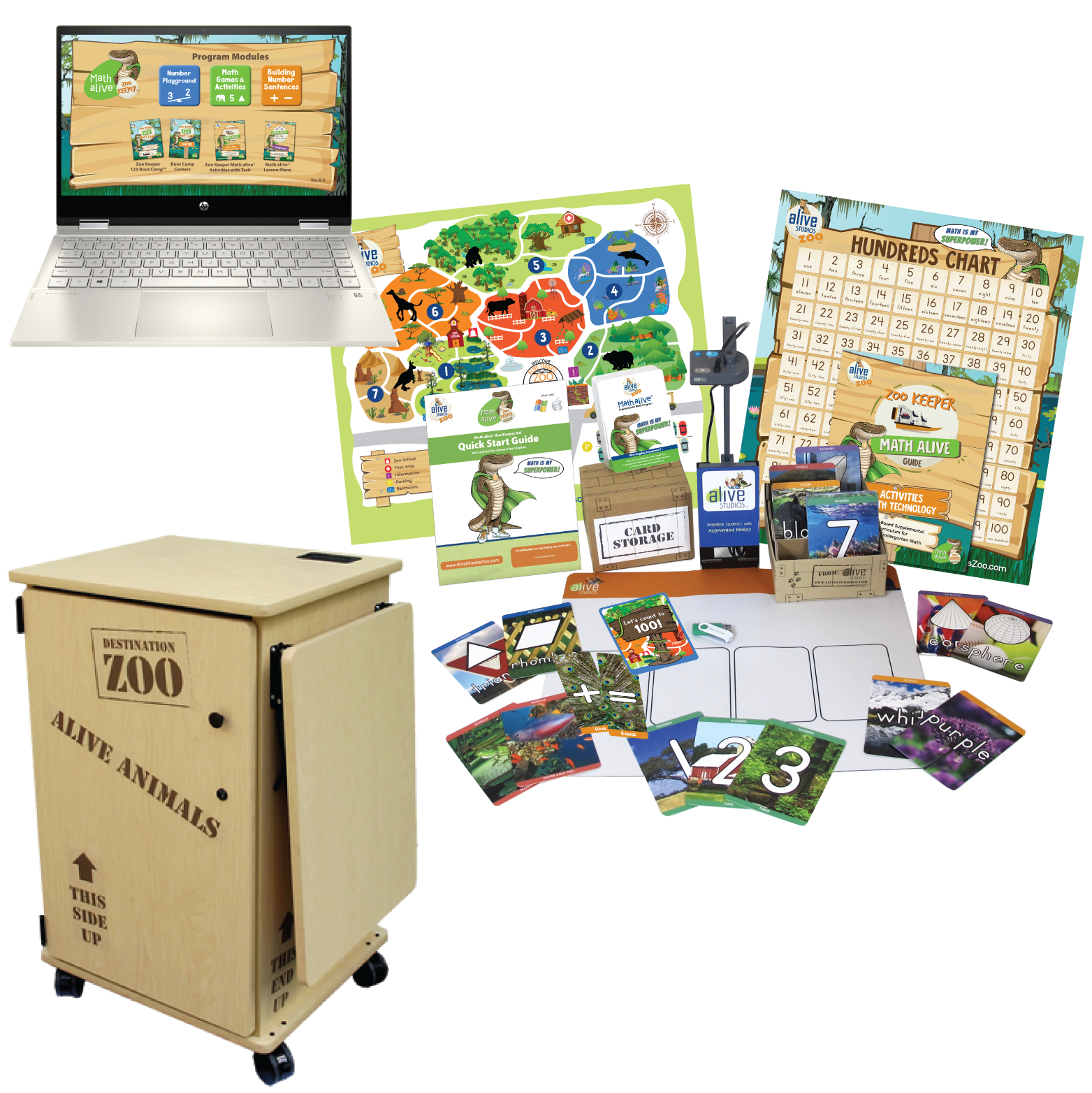 Math alive® 8.0 Laptop Bundle with Cart