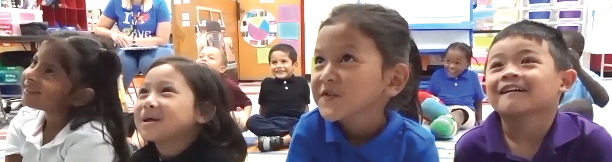 Engaged children learning in class